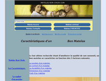 Tablet Screenshot of matelas-bon-choix.com